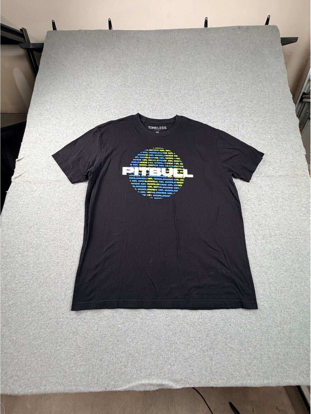 Pitbull Mr‎ Worldwide Graphic T Shirt Mens XXL Black Concert Tour Timeless Miami